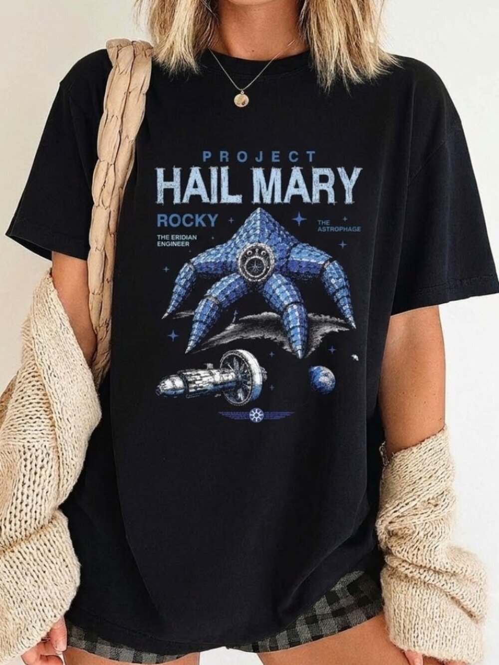 Project Hail Mary Rocky Graphic Tee, Sci-Fi Book Shirt
